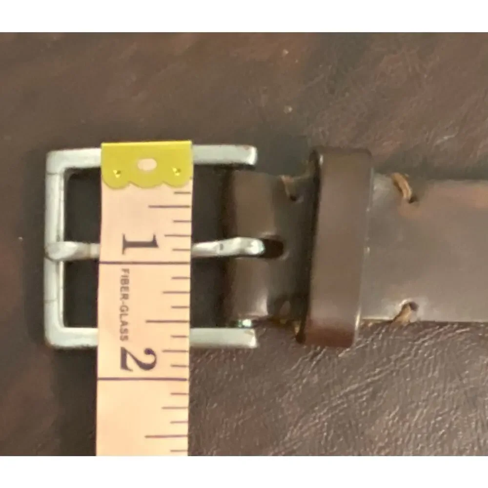 Banana Republic Brown Italian Leather Belt Solid Brass Buckle Size 38 Classic